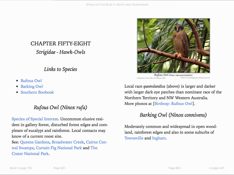 Screen shot from Where to Find Birds in North-east Queensland